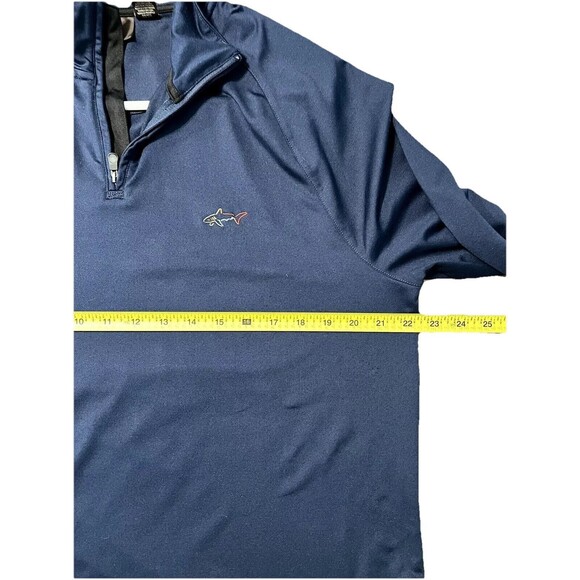 Greg Norman for Tasso Elba Quarter 1/4 Zip Pullover Size M Navy Blue NO LOGO - Picture 2 of 7